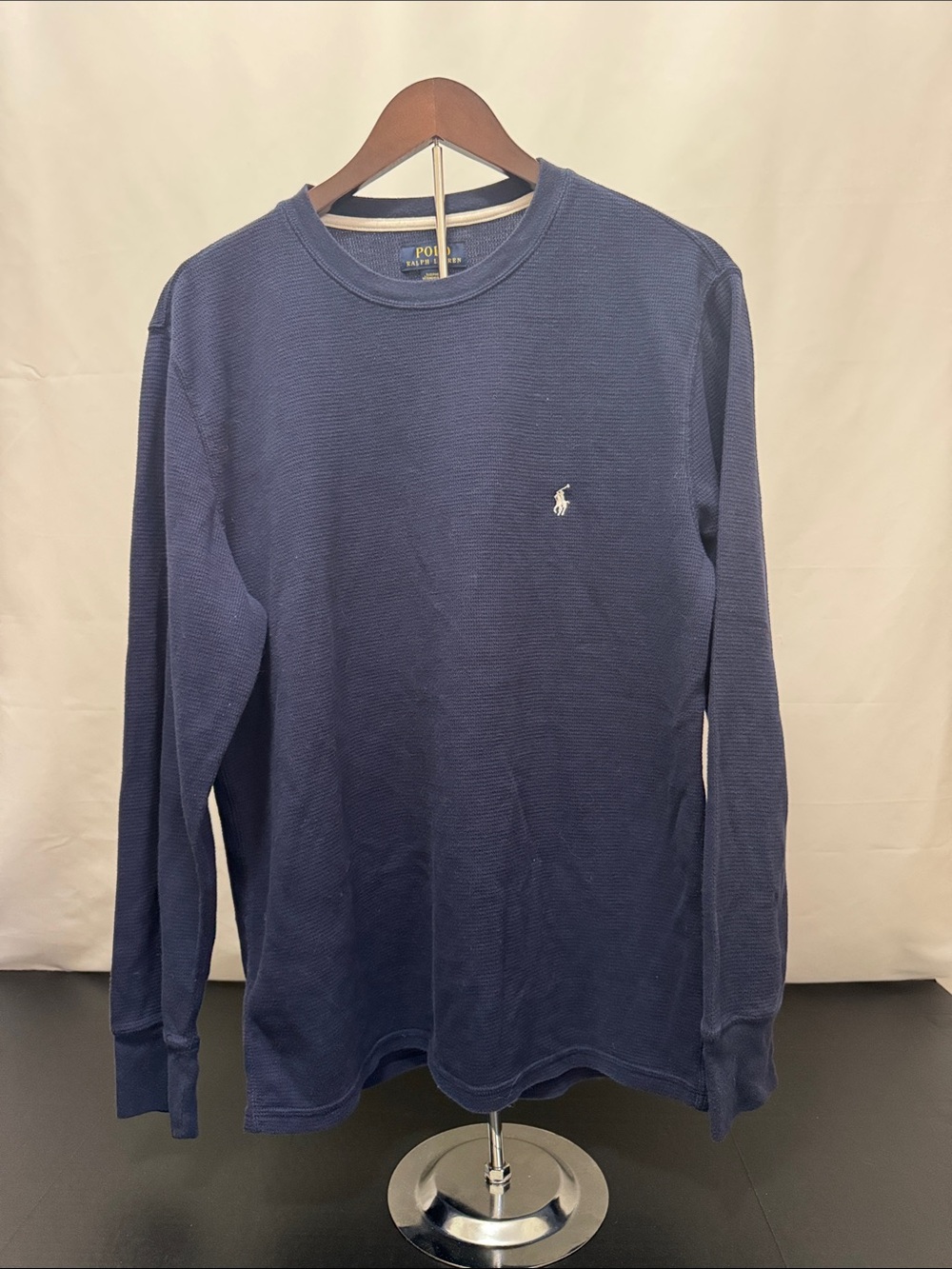 Polo by Ralph Lauren Long-Sleeve Navy Thermal waffle Crew men’s large
